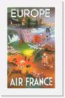 CP AIR FRANCE EUROPE (Robert Falcucci 1948) - A28 * 523 x 855 * (138KB)